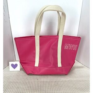 Mark & Graham x Steele Waterproof Basket Corp Pink Monogram Tote Bag